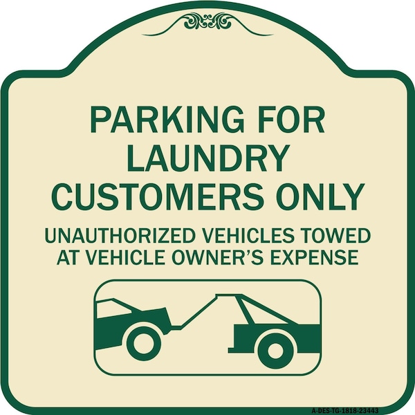 Parking for Laundry Customers Only Unauthorized Vehicles Towed at Vehicle Owners Exp, TG-1818-23443